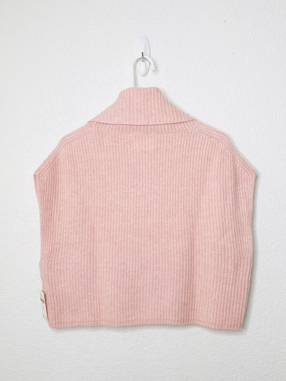 By Anthropologie Cowl-Neck Cashmere Sweater Vest in Pink Rose - Picture 6 of 9